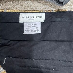 Dries Van Noten Black and Gold Fabric